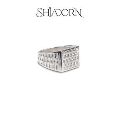 Fused woven signet ring