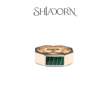 Malachite 14k ring