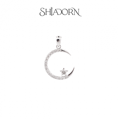 crescent moon diamond pendant