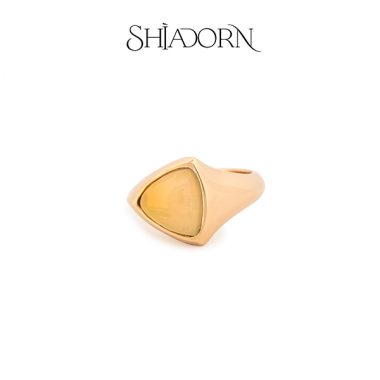 Triangle Opal 14k Ring