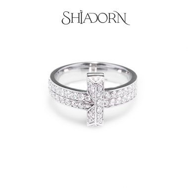 T Tiffany 14k white gold ring