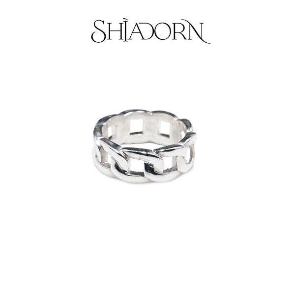 Cuban link chain ring