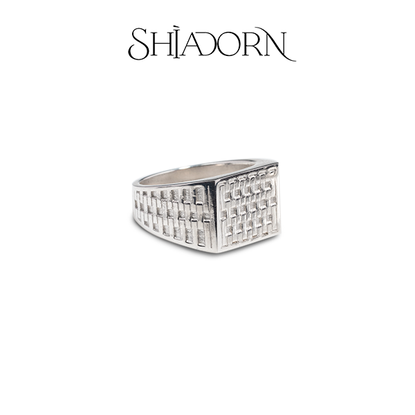 Fused woven signet ring