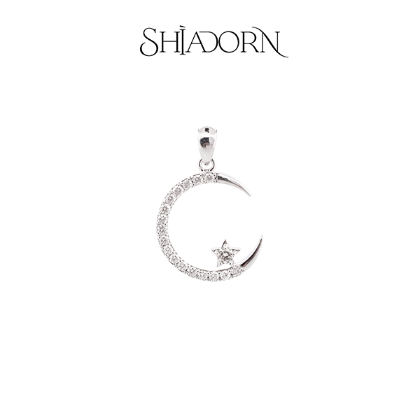 crescent moon diamond pendant