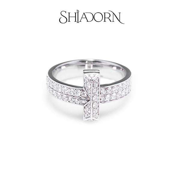 T Tiffany 14k white gold ring